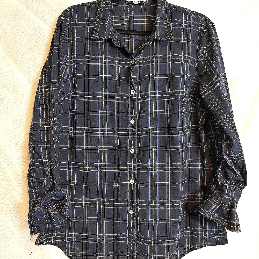 Kontrol contemporary plaid button up top